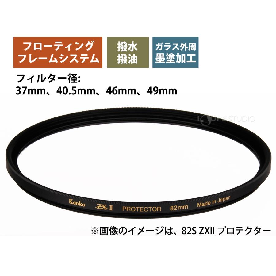プロテクター レンズ保護フィルター 37S/40.5S/46S/49S ZXII ゼクロス