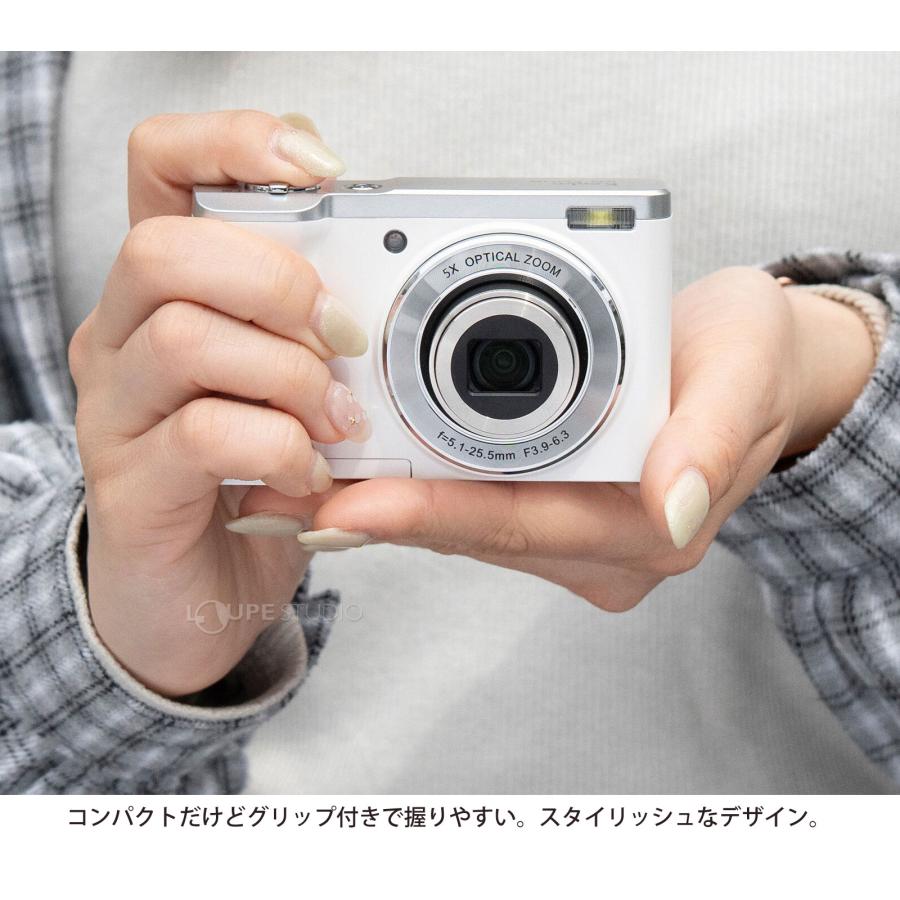 デジタルカメラ コンパクトデジカメ ホワイト 小型 光学ズーム 写真 動画 撮影 旅行 外出 自撮り 手ブレ軽減 プレゼント ケンコー Kenko