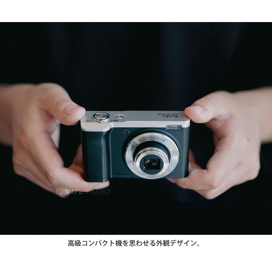 デジタルカメラ コンパクトデジカメ ホワイト 小型 光学ズーム 写真 動画 撮影 旅行 外出 自撮り 手ブレ軽減 プレゼント ケンコー Kenko