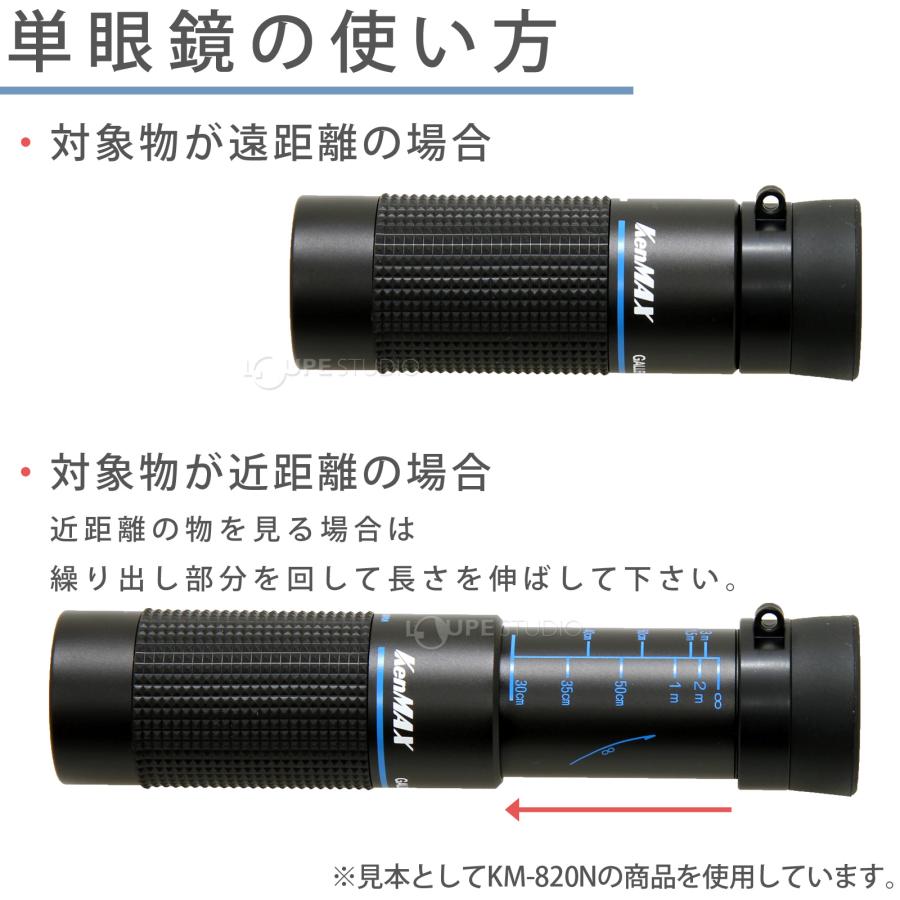 単眼鏡 遠近マルチ用 KM-421 4.2倍 10mm 29グラム 弱視の方 フィンガー
