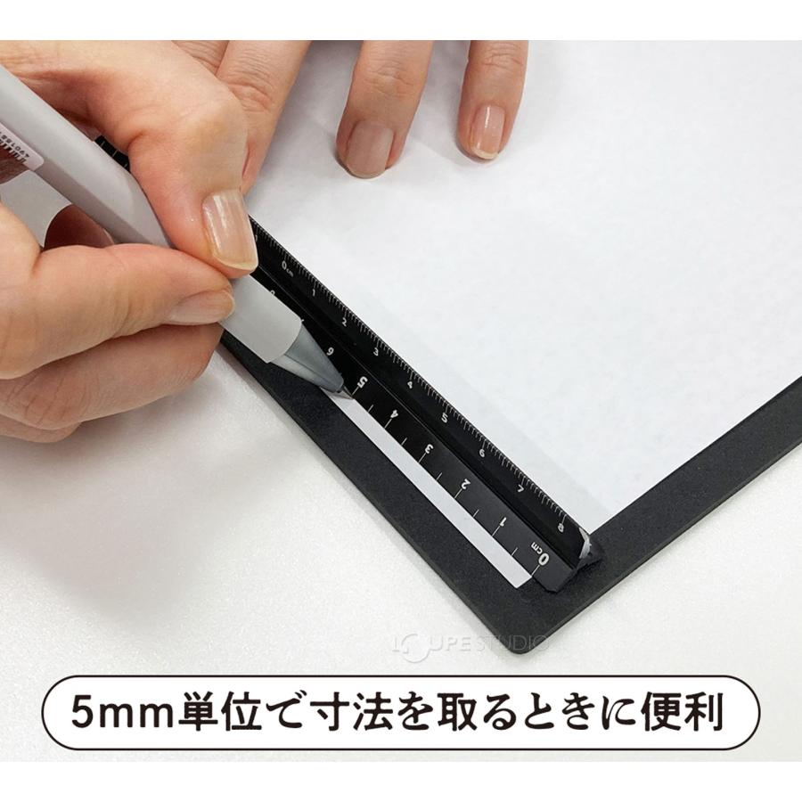 LR オールアルミ 3面定規 16cm 日本製 製図用品 製図スケール 建築用 