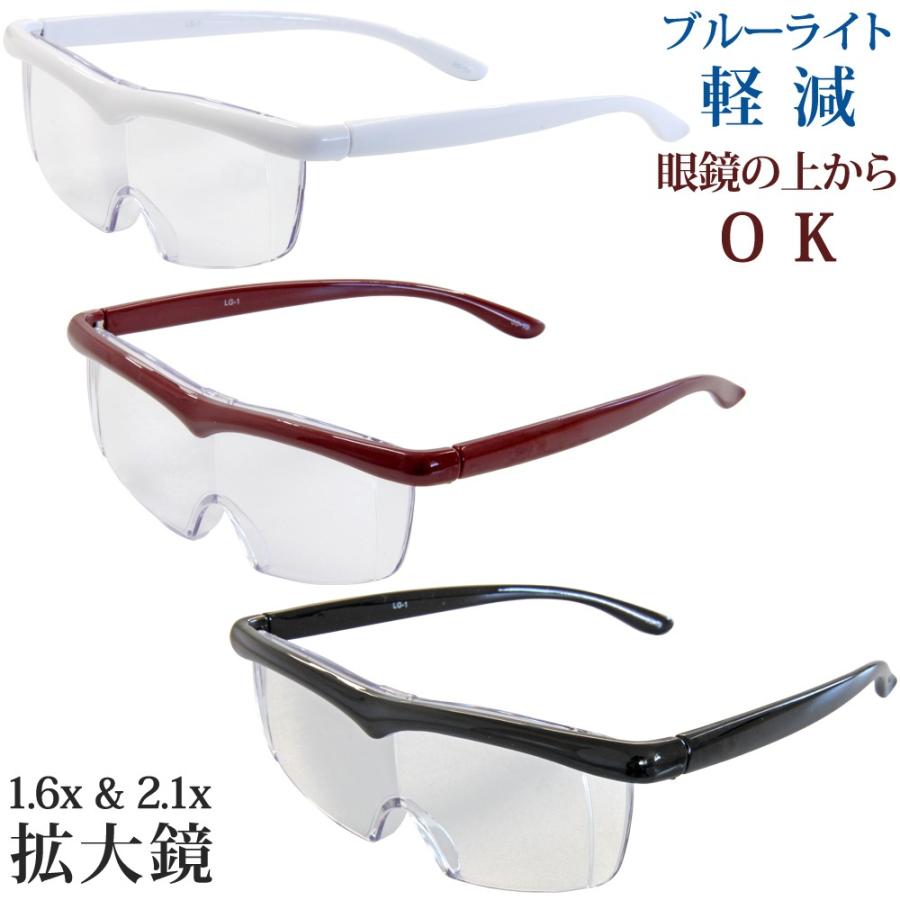 メガネ型ルーペ 拡大鏡 1.6倍 2.1倍 eye Need マグネット 磁石 両手が