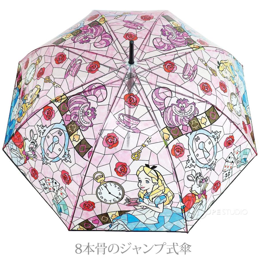 ディズニー 傘 大人 レディース プリンセス ステンドグラス風 60cm