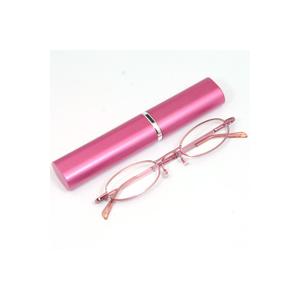 シニアグラス 老眼鏡 折りたたみ SG-02PK ピンク リーディンググラス 携帯用ペン型ケース付き 男性用 女性用 おしゃれ｜loupe