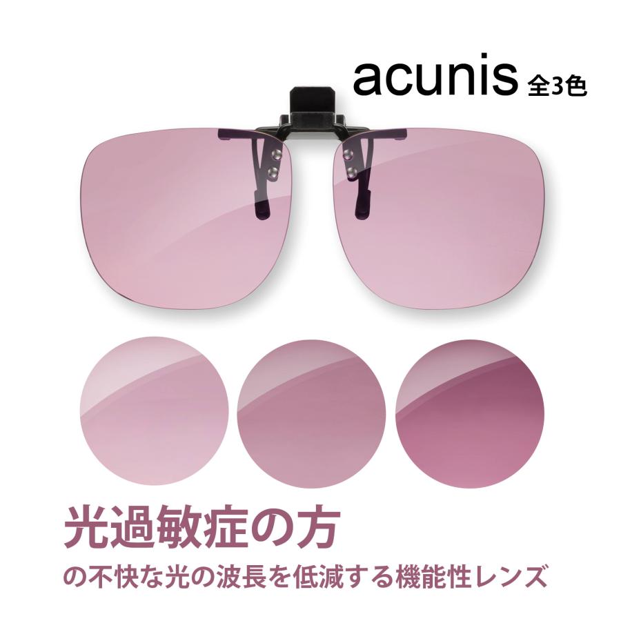 クリップオン メガネの上から サングラス FL-41 アクニス 機能性レンズ