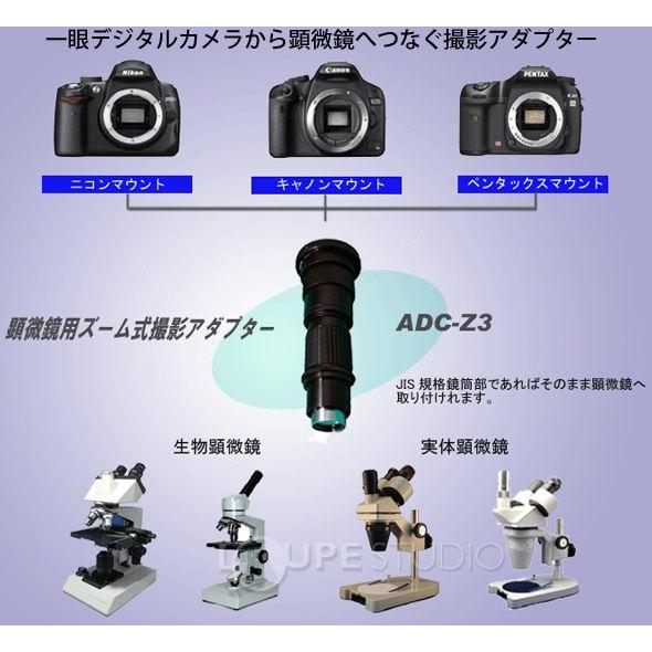 エヌエスライティング デジタル一眼レフカメラ用 顕微鏡ズームアダプター ニコンマウント用 ADC-Z3-NA｜loupe｜03