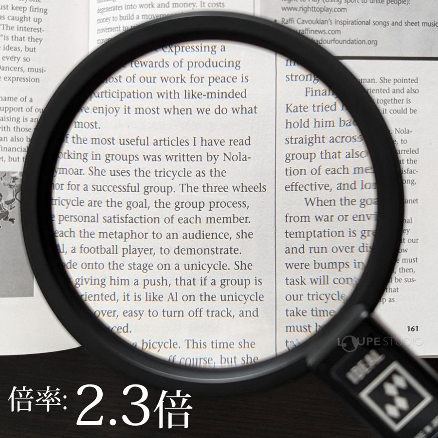 虫眼鏡 拡大鏡 非球面 高倍率ルーペ OP-45N 2.3倍 100mm 池田レンズ