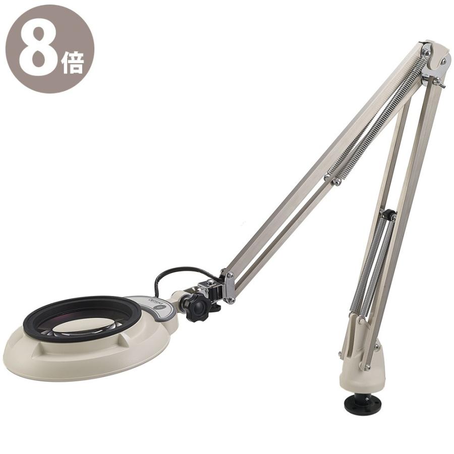 LED照明拡大鏡 SKKL-FD型 SKKL-FD×8 デスクホルダー固定式フリー