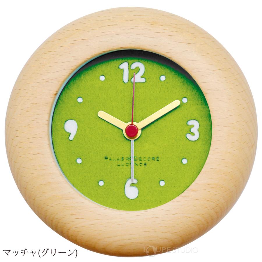 Hana 置き時計 時計 置き時計 木製 北欧 文字盤 数字 卓上 木目 丸型 キッチン