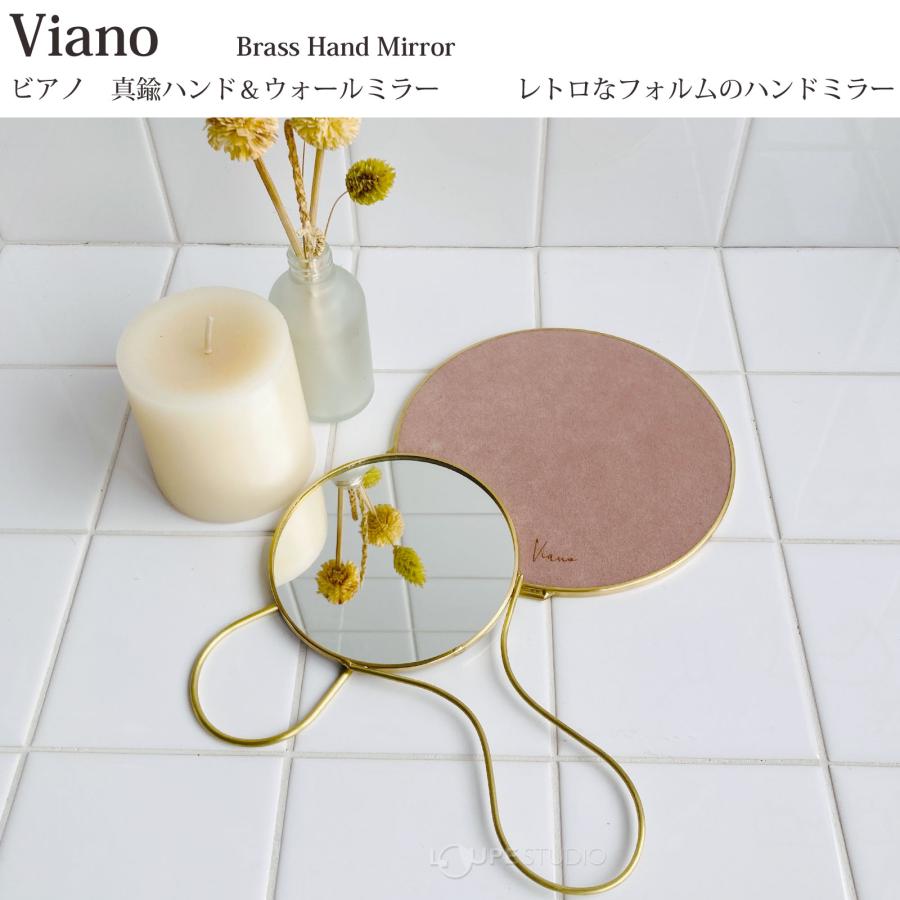 フランス　両面の可愛い真鍮手鏡 フランス 両面の可愛い真鍮手鏡