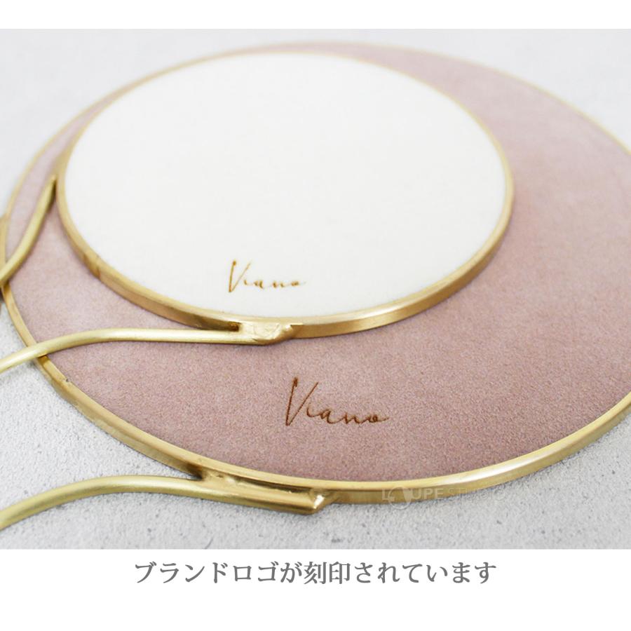 鏡 ミラー ビアノ 真鍮ハンド&ウォ-ルミラーL 壁掛け ハンドミラー