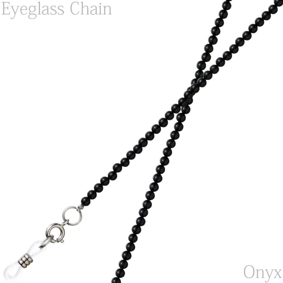 Etc 11 女性用 レディース メガネチェーン ジュエリーチェーン オニキス メンズ 女性用 メンズ 天然石 男性用 オニキス Pr 0238 ルーペスタジオ