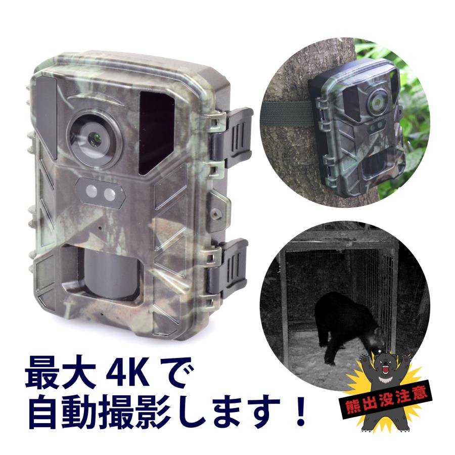 トレイルカメラ 防犯カメラ 4K 赤外線 無人撮影 STR-MiNi800 屋外 防水