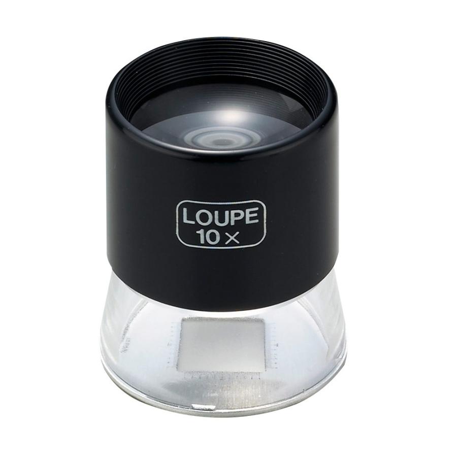 スケールルーペ SL-10 10倍 28mm 0.2mm アルミ目盛付き 測量,検査用 高 