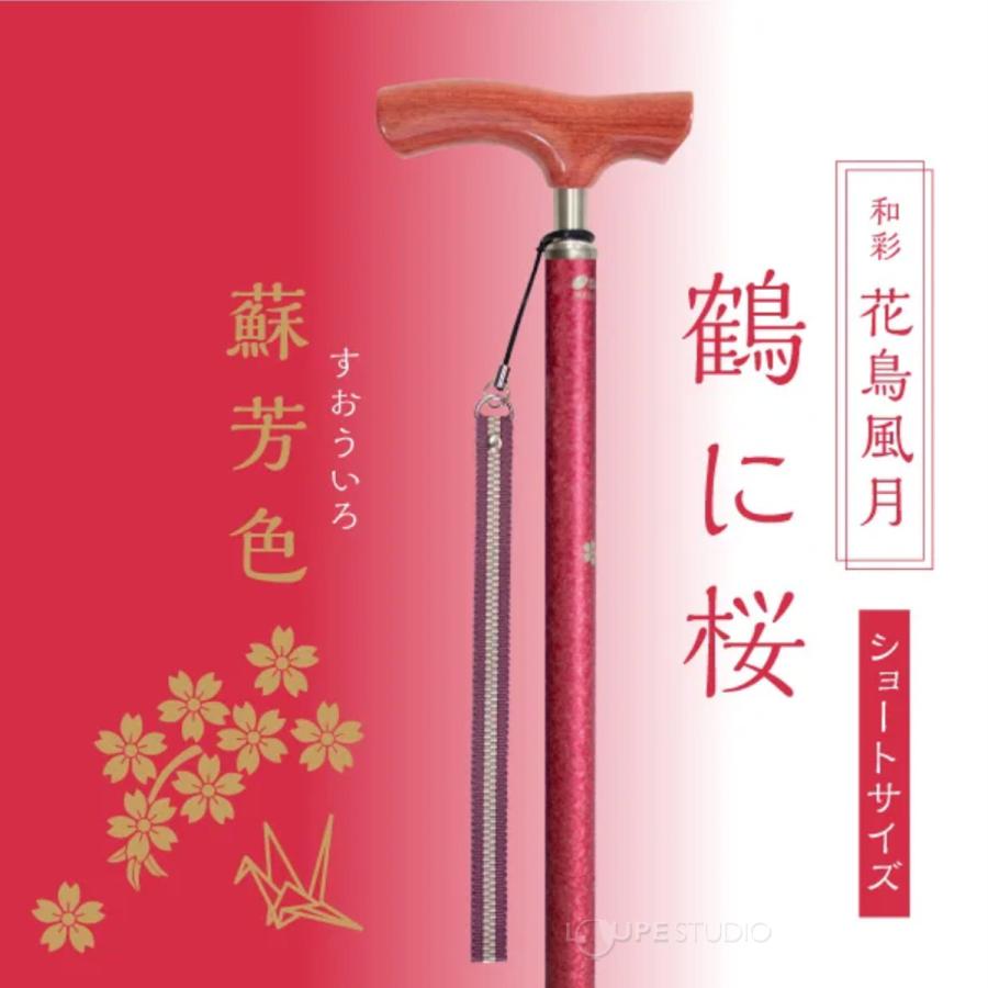 和彩 花鳥風月 杖 ステッキ おしゃれ 男性 女性 つえ 軽量 伸縮 歩行