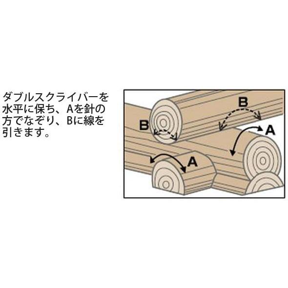 ダブルスクライバー きこり ログ用 77590 建築用 工具 DIY ログハウス