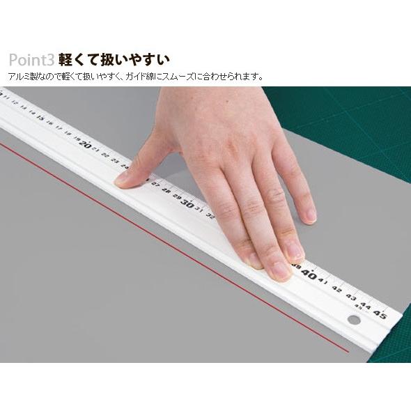 アルミ直尺 アル助 30cmホワイト 65418 シンワ測定 定規 スケール