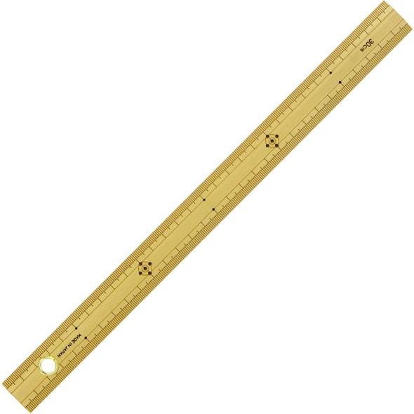 竹製 ものさし 30cm 上下段1mmピッチハトメ付 シンワ測定 定規 測定