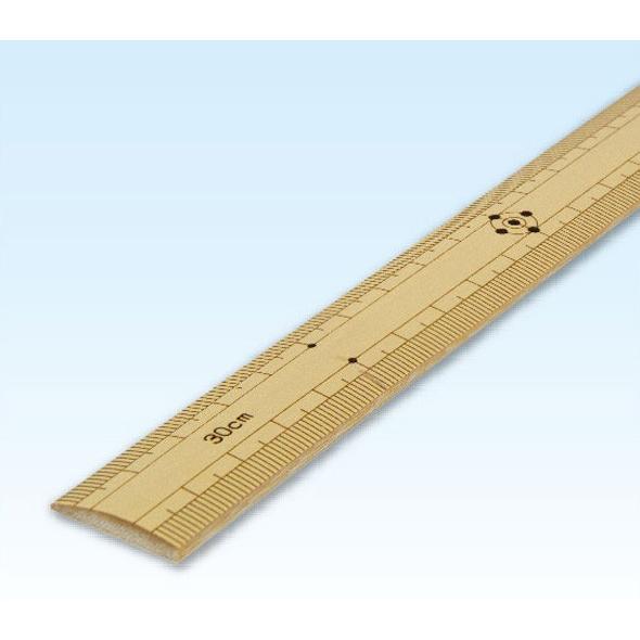 竹製 ものさし 30cm 上下段1mmピッチハトメ付 シンワ測定 定規 測定