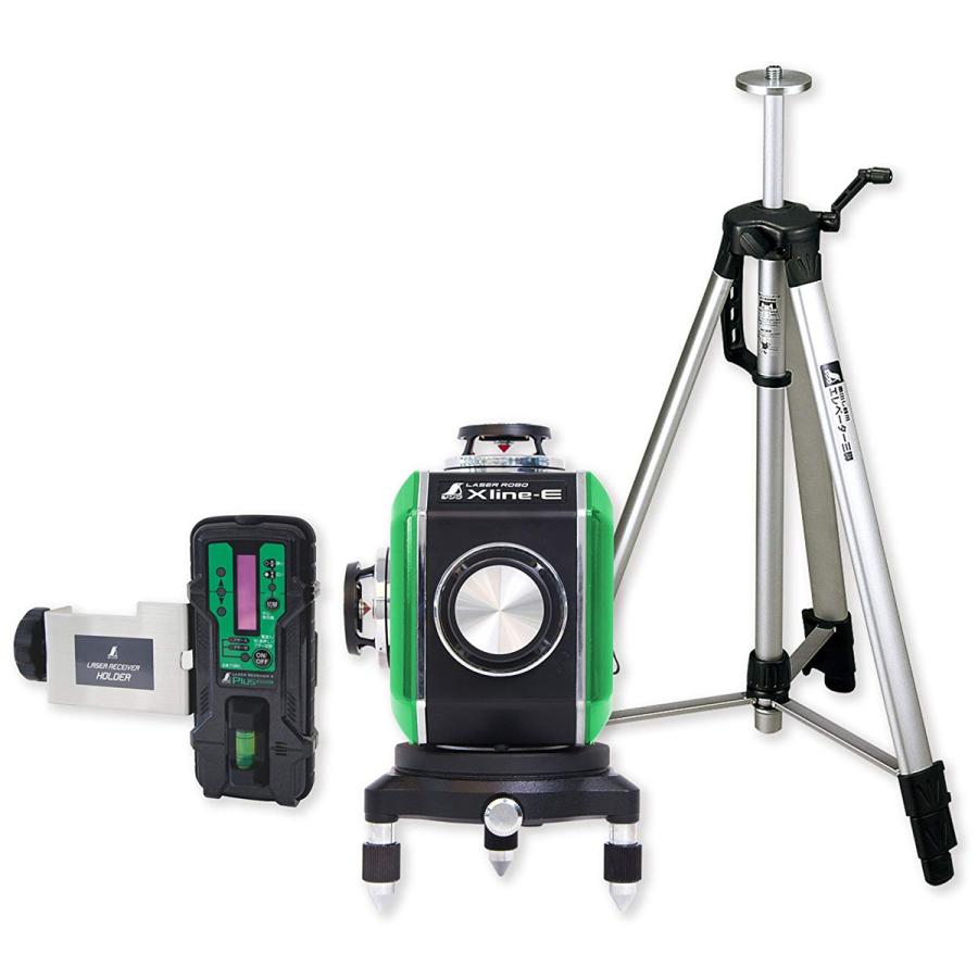 レーザー 墨出し器 レーザーロボ X line-E グリーン 受光器 レーザー 墨出し器 レーザーロボ X line-E グリーン 受光器
