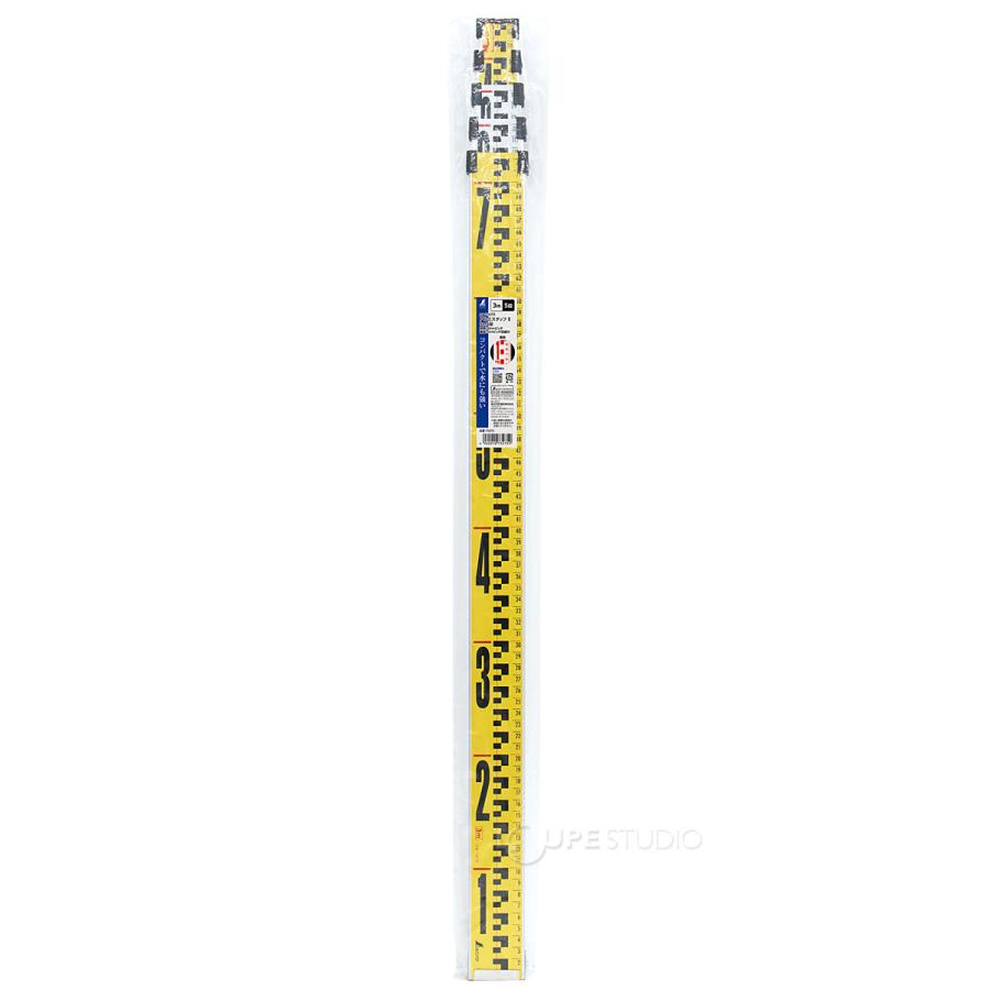 アルミスタッフ II 3m 5段 表面10mmピッチ 裏面1mmピッチ目盛付