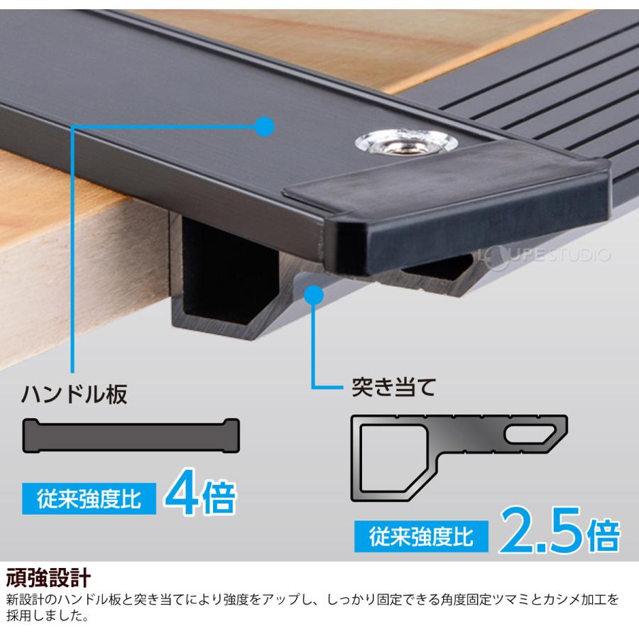 定規 丸ノコガイド定規 たためるエルアングルNext60cm 角度切断機能付 木工 切断 突き当て シンワ測定の画像