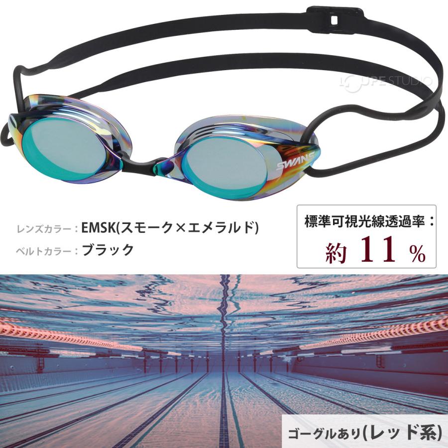 レーシング ノンクッション スイミングゴーグル ミラータイプ ゴーグル