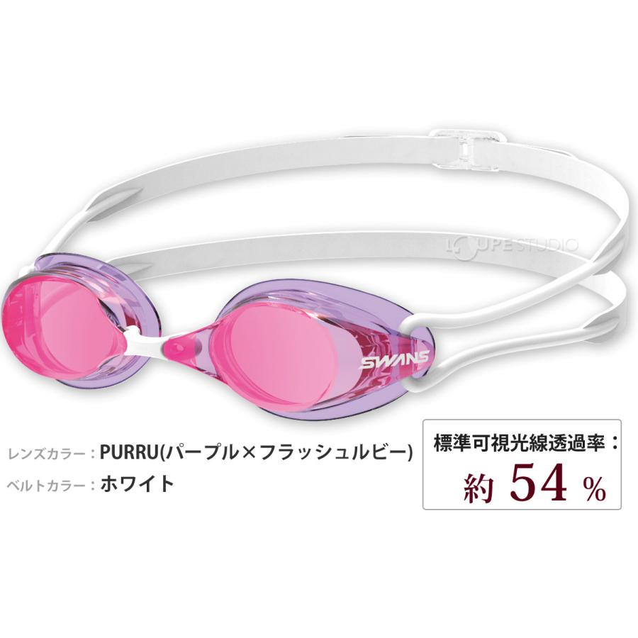 新品 タグ付 SWANS ミラー加工ゴーグル 調整可能ストラップ レーシング ノンクッション スイミングゴーグル ミラータイプ
