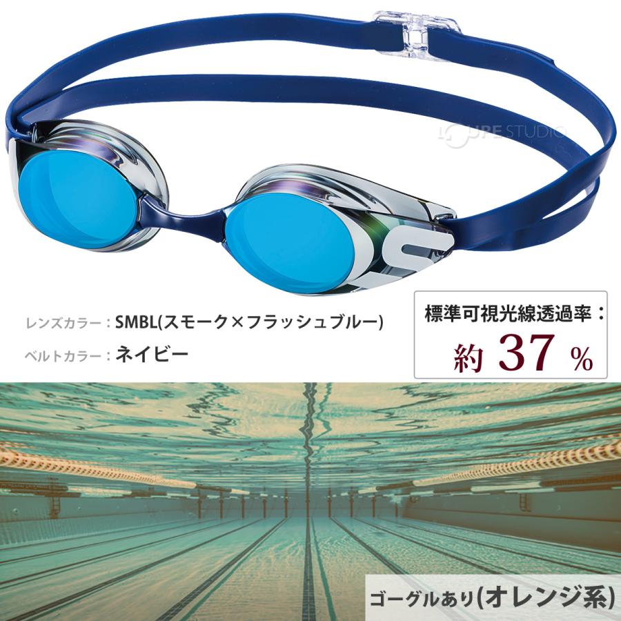 水中メガネ 子供用 ノンクッション ジュニア レーシング ミラーモデル スイミングゴーグル 水泳 競泳 スワンズ SWANS |  | 01