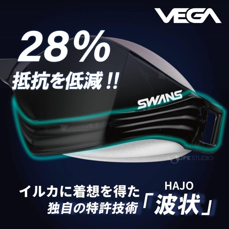 スイミングゴーグル レーシング クッション付き ゴーグル 水泳 水中メガネ 競泳 VEGA α ヴェガ スワンズ SWANS｜loupe｜08