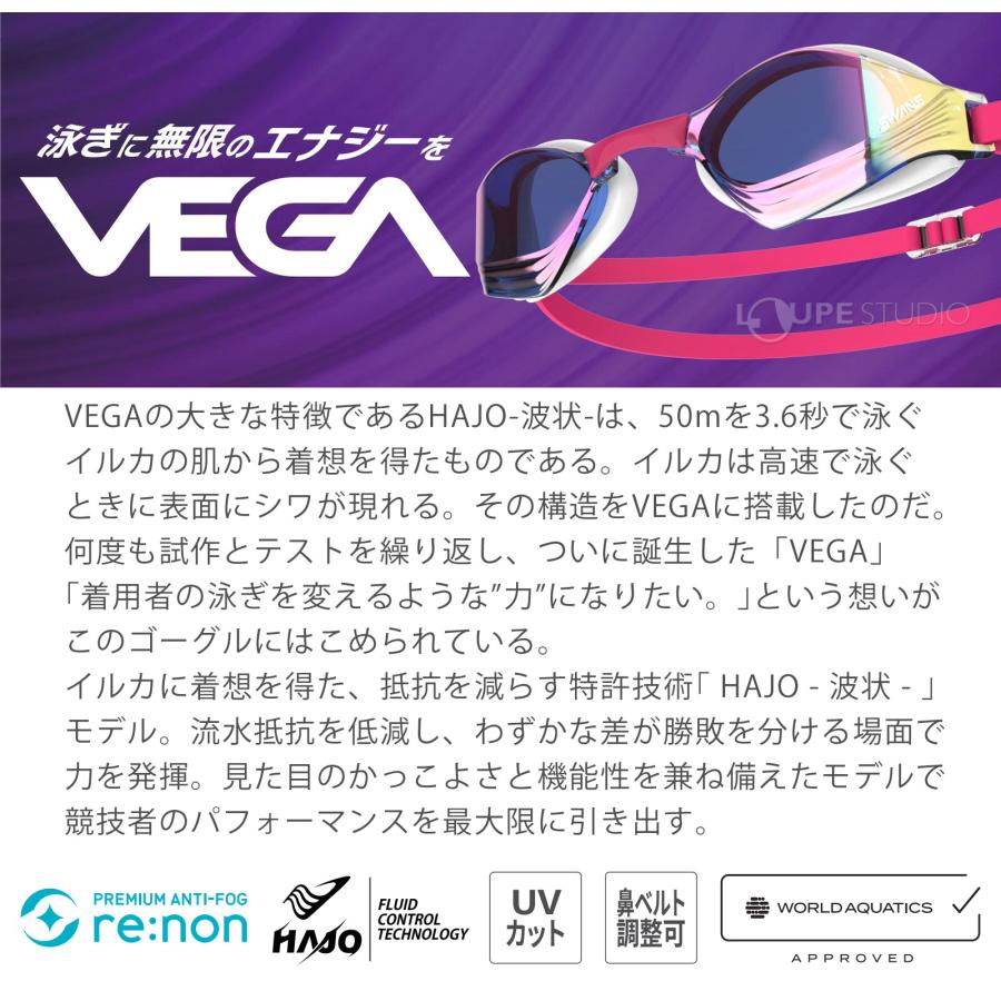 スイミングゴーグル レーシング ミラータイプ クッション付き ゴーグル