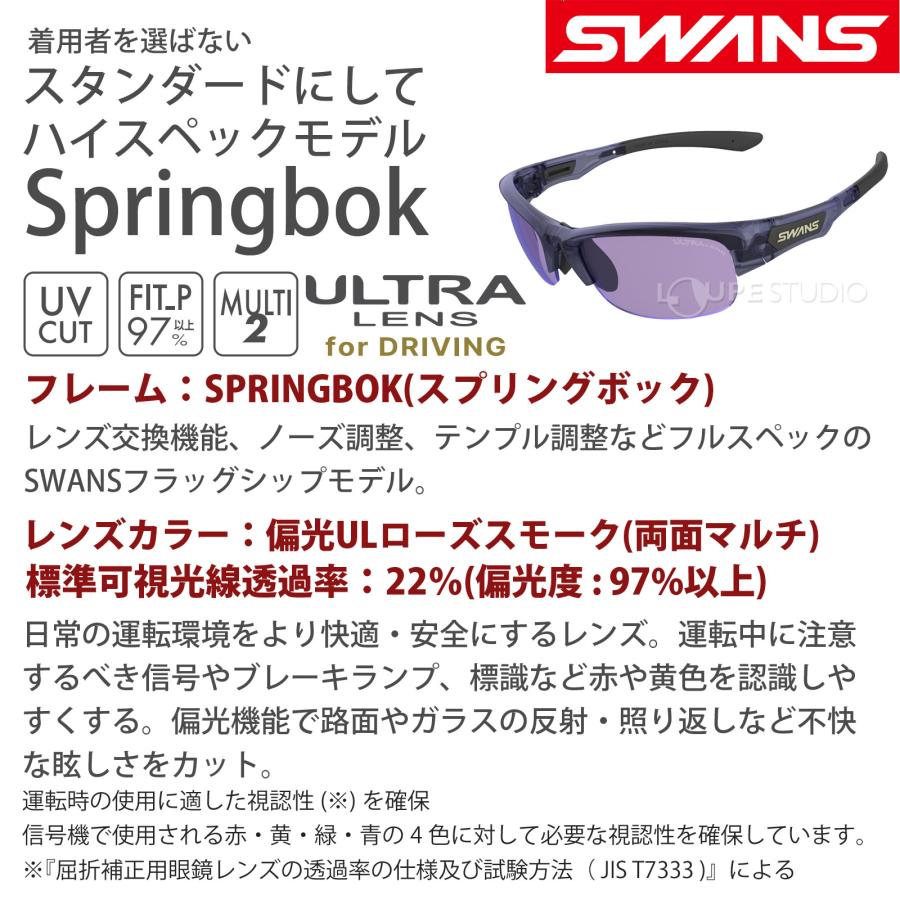 サングラス 偏光レンズ スポーツサングラス SPRINGBOK フレーム+L-SPB-0170 PROSK ゴルフ 釣り スノボー ドライブ 運転用の画像