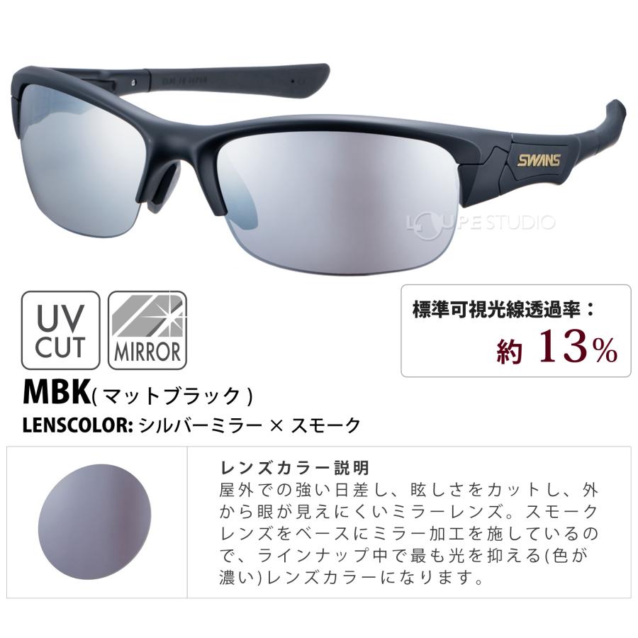 スポーツサングラス SPRINGBOK SPB-0701 MBK スプリングボック ミラーレンズ ゴルフ 野球 メンズ レディース UVカット スワン_1