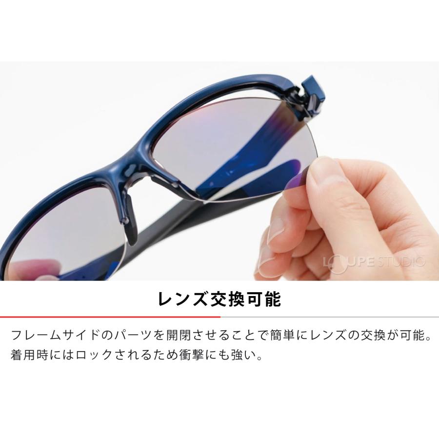 スポーツサングラス SPRINGBOK SPB-0701 MBK スプリングボック ミラーレンズ ゴルフ 野球 メンズ レディース UVカット スワン_3