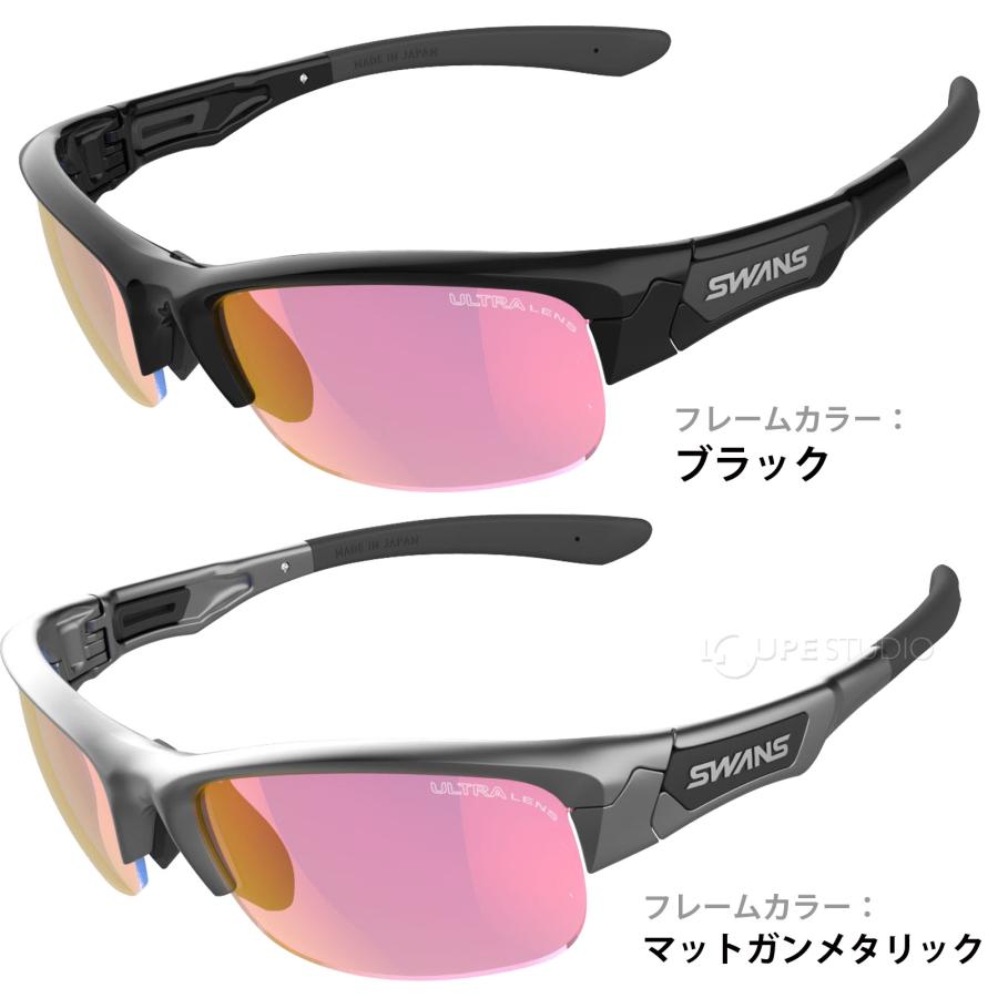 極美品！SWANS 度付きサングラス（-1.25）スプリングボック　レッドミラー サングラス ウルトラレンズ ミラーレンズ F-SPB フレーム+L-SPB-3518