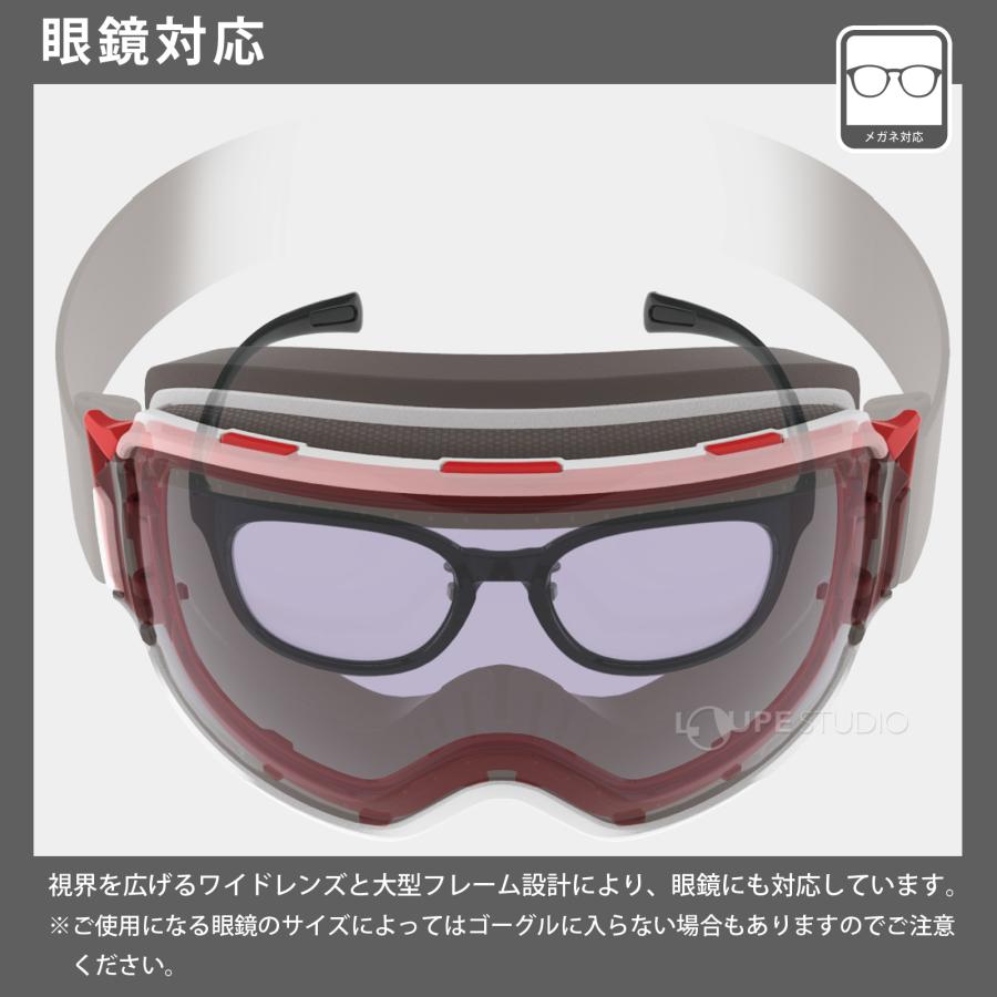 スノーゴーグル 眼鏡対応 スキー 曇り止め ダブルレンズ OUTBACK