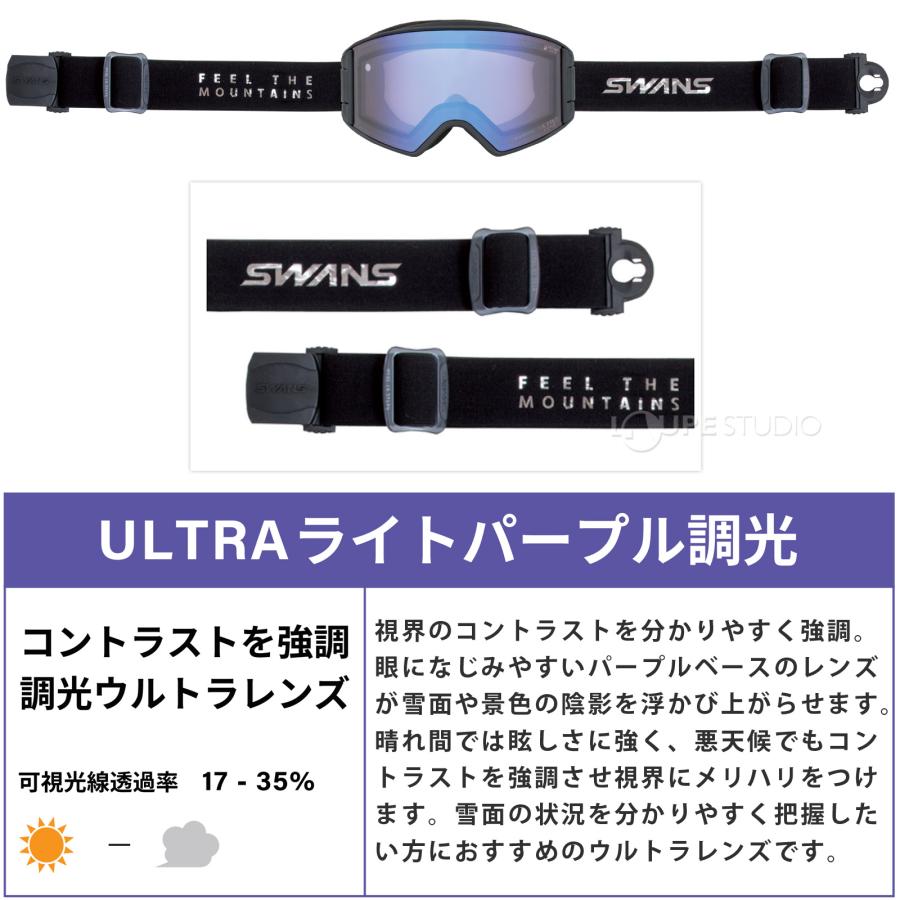 ◼️美品 SWANSスキーゴーグル /OUTBACK ULTRA調光ミラー◼️ スノーゴーグル 眼鏡対応 スキー 曇り止め ダブルレンズ OUTBACK