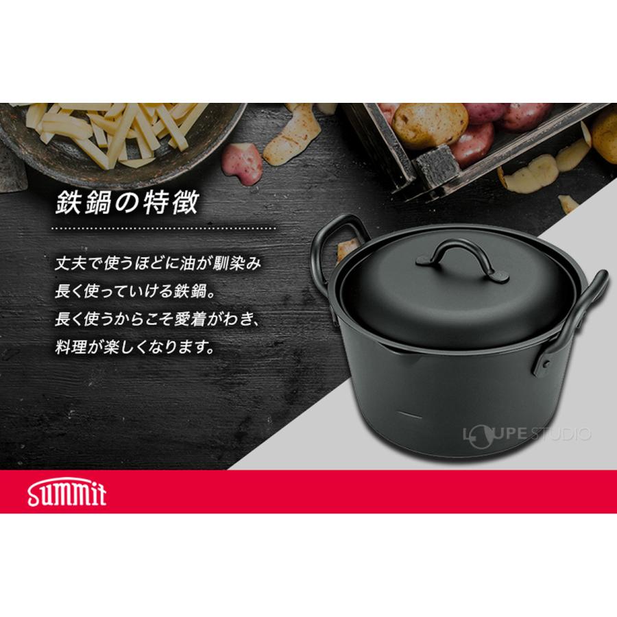鍋 天ぷら鍋 鉄 深型 日本製 IHたっぷり深型揚げ鍋 20cm フタ付 IH対応