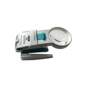 虫眼鏡 LEDライト付 ルーペ 拡大鏡 エコルクスプラスモビール 20D+スタンドのセット 5倍 φ55mm S134202-92 シュバイツ