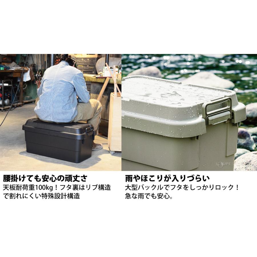 トランクカーゴ 30L フラット天板 コンテナボックス おしゃれ 収納