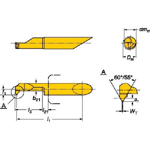 ターニングチップ SANDVIK コロターンXS ねじ切り加工用超硬ソリッド工具(325) 1025 [CXS-04TH080MM-4015R 1025] CXS04TH080MM4015R 販売単位：1 送料_1
