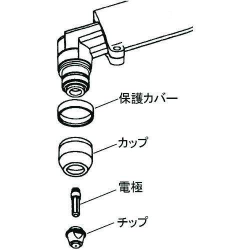 ダイヘン プラズマ切断用電極 50~70A [H669G11] H669G11 販売単位：1｜loupe｜03