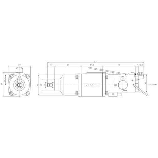 VESSEL エアーインパクトレンチダブルハンマーGTS70WK [GT-S70WK