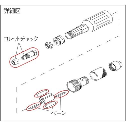 NPK ストレートグラインダ 平型砥石 65mm用 10053 [NHG-65D