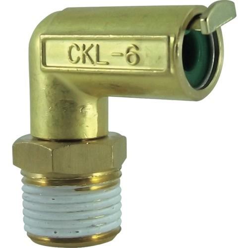 チヨダ チューブ継手 タッチコネクター エルボコネクター(金属) 適合チューブ外径D:6mm 接続口径:R3/8 [CKL-6-03] CKL603 販売単位：1｜loupe