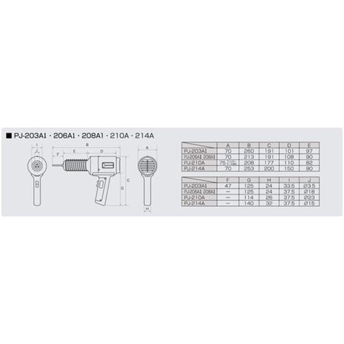 熱風加工機 SURE 熱風加工機 プラジェット標準タイプ [PJ-206A1] PJ206A1 販売単位：1 送料無料｜loupe｜06