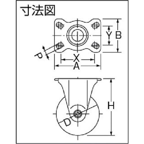【新品・2営業日で発送】TRUSCO トラスコ中山 プレス製ゴムキャスター　固定ストッパー付　Φ150 TKB-150 1個 TRUSCO プレス製ゴムキャスター 固定ストッパー付 Φ150 TKB-150 171-2781