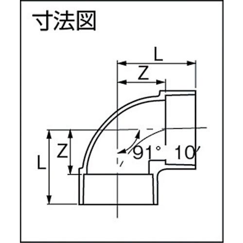 塩ビ管DV継手 排水用 エスロン DV継手(90°エルボ)DL65 [DDL65] DDL65 販売単位：1 |  | 01