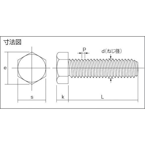 六角ボルト コノエ 六角ボルト ステンレス 全ねじ M10x50 (100本入