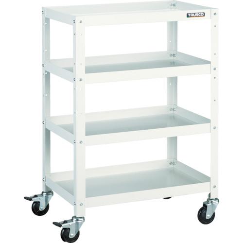 スチール製ワゴン ボルトタイプ TRUSCO トラスコ中山 ツールワゴン ラビットワゴン 600X400 ゴム車輪 ホワイト [RBW-964 W] RBW964W 販売単位：1 送料無料